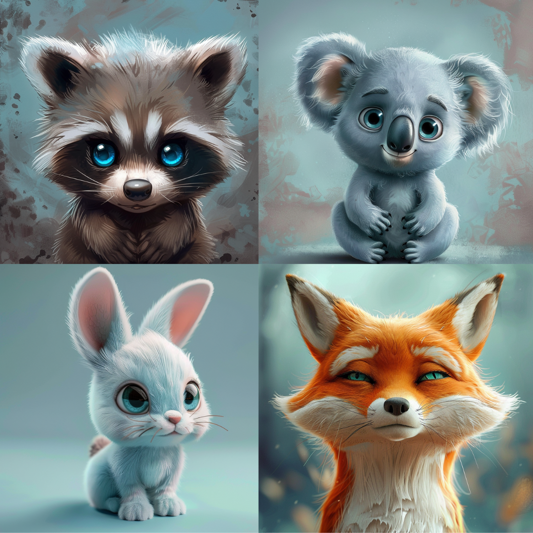 Animal illustration created from an AI image prompt.