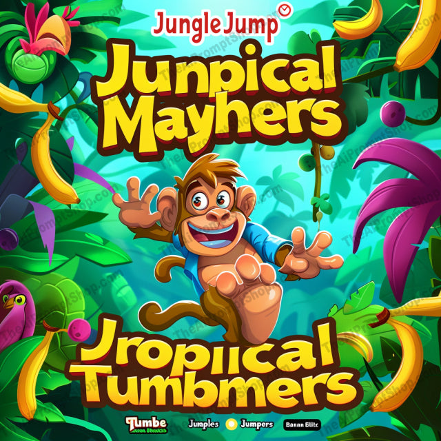 Colorful Game Style Image AI MidJourney Image Prompt, 8203adventure, animated text, bold text, bright, cartoon, casual, cheerful, colorful, designmidjourney, engaging, entertainment, eye-catching, family-friendly, fun, game, playful, vibrant, whimsical characters