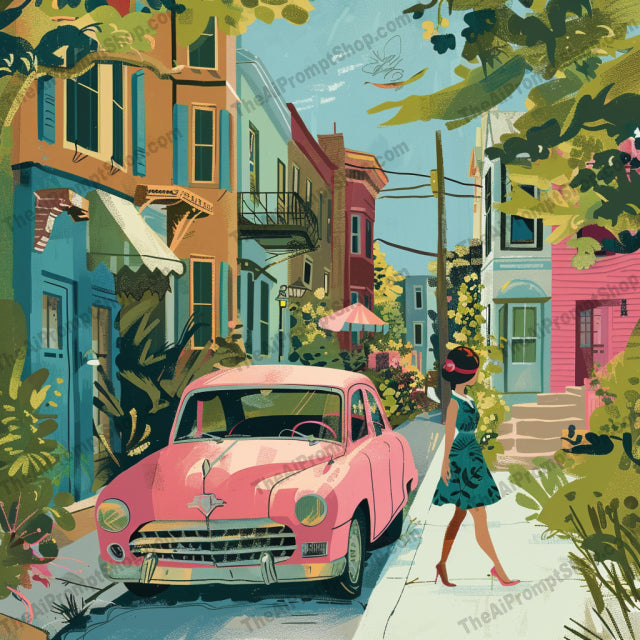 AI MidJourney Image Prompt, Vibrant Urban Life, 4935chat gpt, chat gpt prompts, chatgpt, chatgpt prompts, Coastal cycling, Colorful townscapes, Floral urban walkways, midjourney, Pastel automotive, Retro city charm, Storybook Illustrations, Suburban tranquility, Summer town ambiance, Sunlit streets, Tropical sunset vibes, Vintage vehicle charm