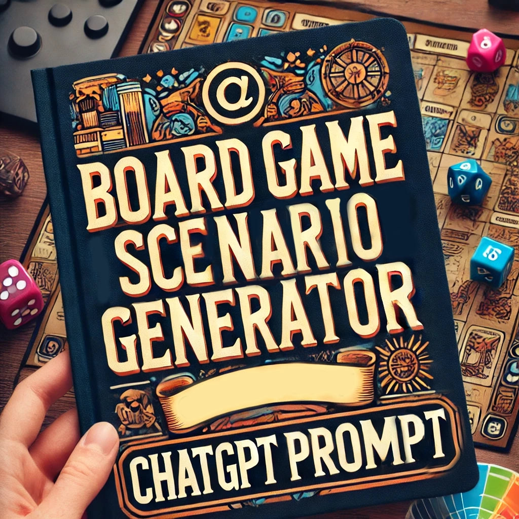 Board Game Scenario Creator | ChatGPT Tool for Unique Game NightsBoard Game Enhancer, Board Game Expansion, Board Game Scenario Creator, Chat GPT, Chat GPT Prompts, ChatGPT, ChatGPT Generator, ChatGPT Prompts, ChatGPT Tools, Custom Game Scenarios, Game Night Tool, Game Rules Generator, Printable Scenario Cards, Unique Game Challenges