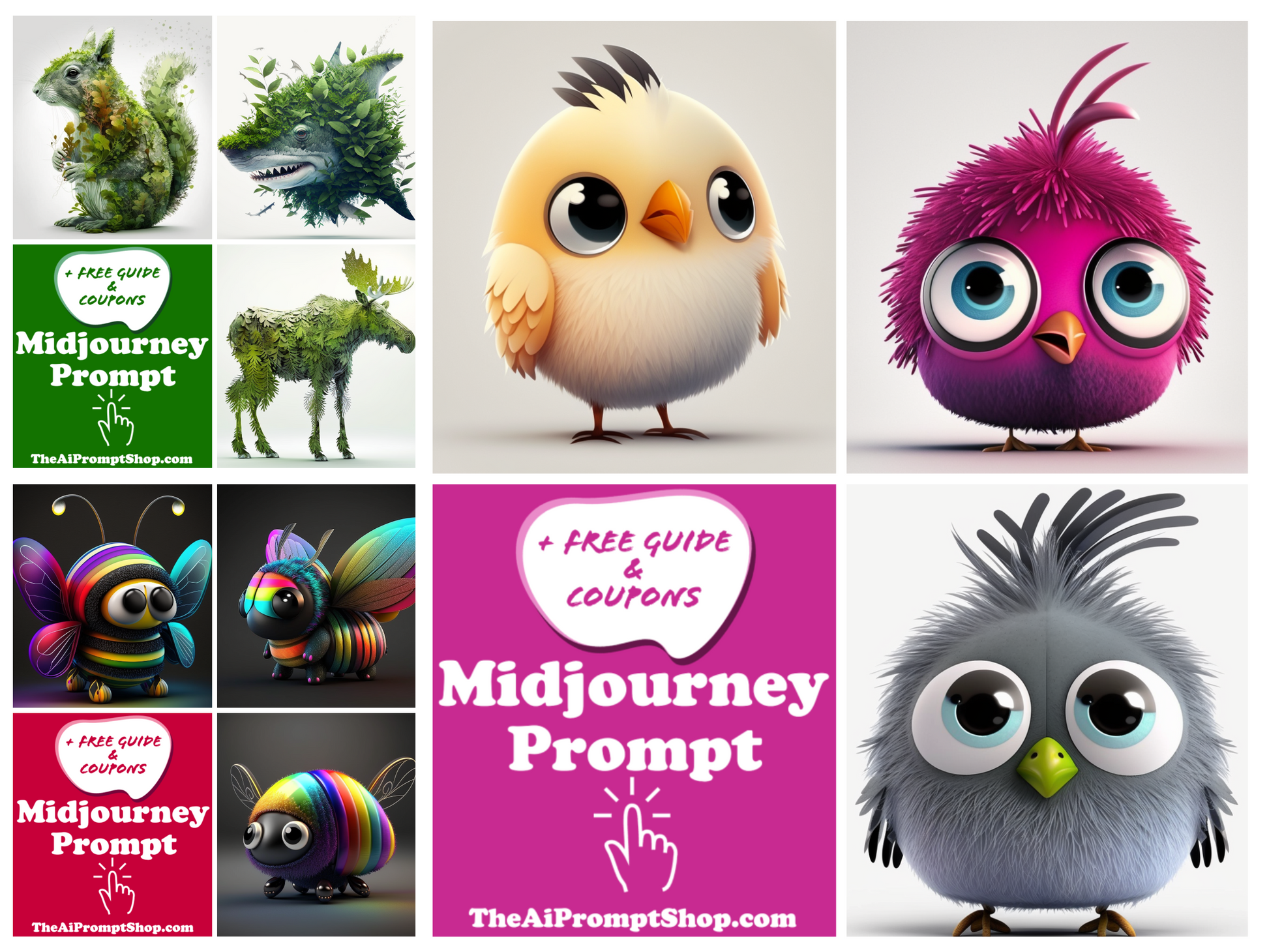 AI Midjourney Prompt for 20 Pack Animal Prompts