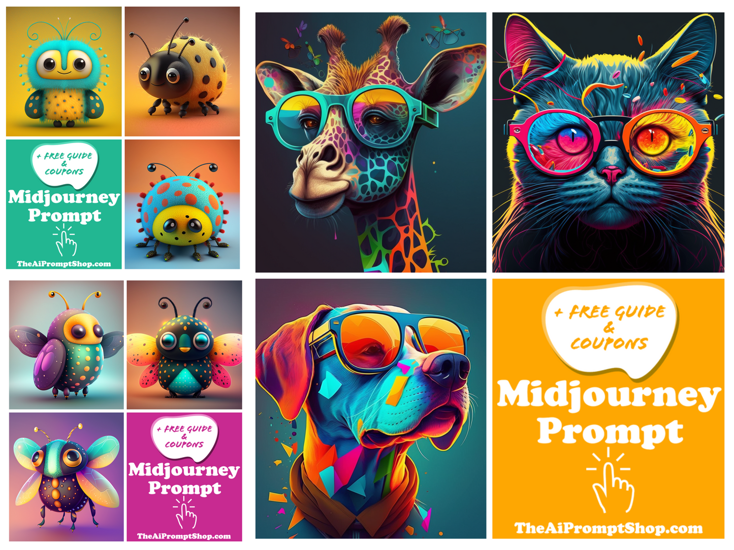 AI Midjourney Prompt for 20 Pack Animal Prompts