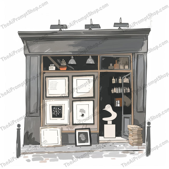 Charming Storefront Illustrations AI MidJourney Image Prompt, 9586 Storybook Illustrations, midjourney, storefront, illustration, charming, quaint, cozy, small shop, facade, artistic, rustic, detailed, shop, store, inviting, beautiful, character, artwork, design, unique, picturesque, vintage, Midjourney, Ai, Ai Image Prompt, Image Prompt, Prompt