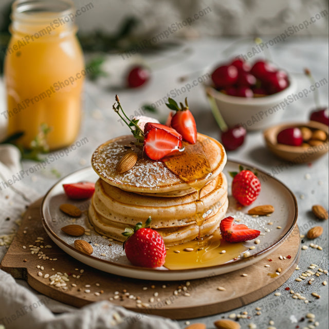 Delicious Breakfast Spread AI MidJourney Image Prompt, 9508 Food, midjourney, breakfast, delicious, food, pancakes, crepes, healthy, brunch, morning, fresh, savory, sweet, fruit, gourmet, meal, culinary, berries, smoothie bowl, yogurt, juice, snack, Midjourney, Ai, Ai Image Prompt, Image Prompt, Prompt
