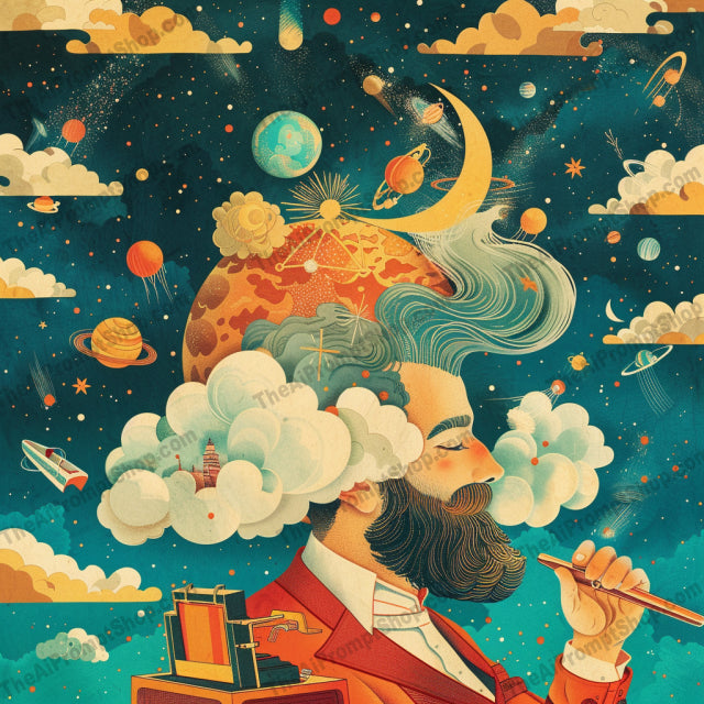 AI MidJourney Image Prompt, Cosmic Dreamscapes and Wonders, 4960Astral musings, Celestial voyages, chat gpt, chat gpt prompts, chatgpt, chatgpt prompts, Cosmic curiosity, Dreamy astrological art, Galactic landscapes, Intergalactic surrealism, midjourney, Planetary imagination, Space-time meditations, Stellar fantasies, Storybook Illustrations, Universe in thought