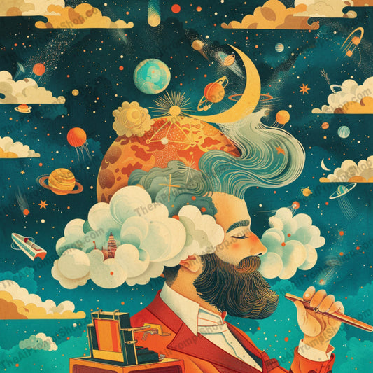 AI MidJourney Image Prompt, Cosmic Dreamscapes and Wonders, 4960Astral musings, Celestial voyages, chat gpt, chat gpt prompts, chatgpt, chatgpt prompts, Cosmic curiosity, Dreamy astrological art, Galactic landscapes, Intergalactic surrealism, midjourney, Planetary imagination, Space-time meditations, Stellar fantasies, Storybook Illustrations, Universe in thought