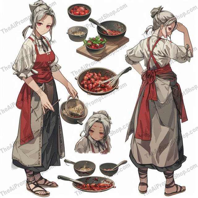 AI MidJourney Image Prompt, Fantasy Chef Chronicles, 4951Anime cooking adventures, Art of cuisine, chat gpt, chat gpt prompts, chatgpt, chatgpt prompts, Chef's journey, Cooking with passion, Culinary warrior, Epicurean character design, Fantasy kitchenware, Gastronomic quests, Gourmet battle attire, Herbal harvest, midjourney, Storybook Illustrations