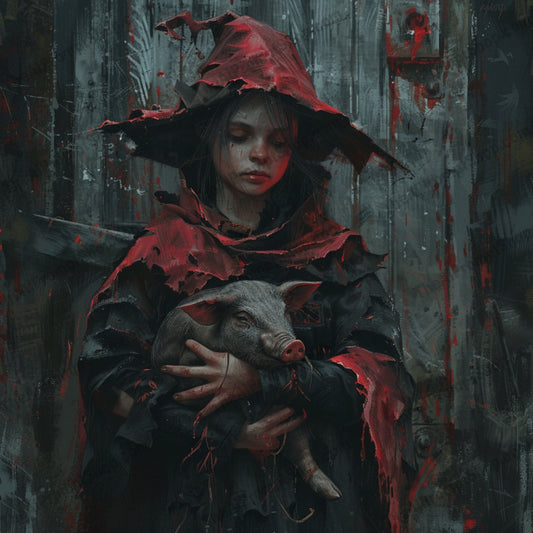 AI MidJourney Image Prompt, Crimson Elegy, 4868Ancient traditions, Brooding characters, chat gpt, chat gpt prompts, chatgpt, chatgpt prompts, Cloaked enigma, Cultish ceremony, Dark folklore, Dark renaissance, Enigmatic figures, Gothic elegance, Halloween inspirations, Medieval fantasy, midjourney, Mysterious sorcery, Mystical allure, Red and black aesthetic, Scary, Sinister fairy tales, Skull symbolism, Timeless gothic