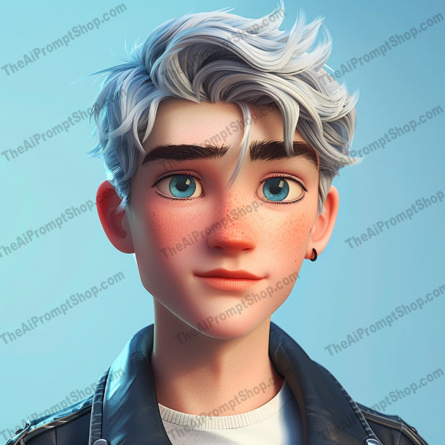 Stylized Character Portrait AI MidJourney Image Prompt, 8343Ai, Ai Image Prompt, animated, appealing, artwork, background, cartoon, character, colorful, contemporary, creative, design, detailed, digital, graphic, illustration, Image Prompt, midjourney, modern, portrait, Portraits & People, Prompt, stylized, trendy, vibrant, youthful