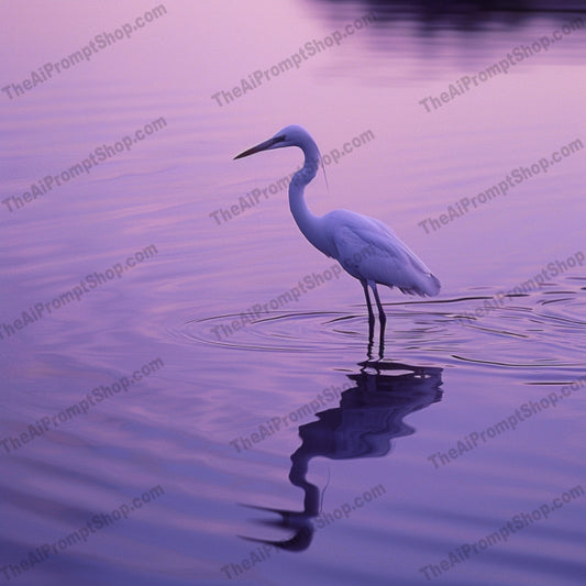 Reflection of Birds on Water AI MidJourney Image Prompt, 9311 Animals, midjourney, bird, reflection, water, tranquility, sunset, serene, peaceful, solitude, soft colors, nature, wildlife, calm, stillness, beautiful, high quality, artistic, landscape, photography, elegant, minimalistic, Midjourney, Ai, Ai Image Prompt, Image Prompt, Prompt