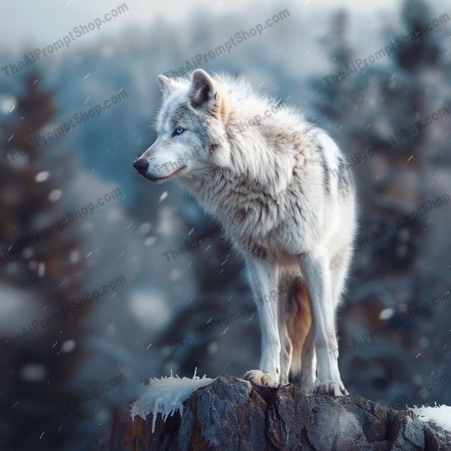 Majestic Wildlife Scene AI MidJourney Image Prompt, 8434Ai, Ai Image Prompt, Animals, artwork, detailed, digital art, eagle, forest, fox, high-definition, Image Prompt, jungle, majestic, midjourney, mist, mountains, mystical, natural habitat, nature, panther, Prompt, realistic, snow, wildlife, wolf