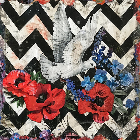 Vibrant Floral and Fauna Art AI MidJourney Image Prompt, 8353abstract background, Ai, Ai Image Prompt, Animals, artistic collage, bird art, bold patterns, bright colors, chevron pattern, colorful artwork, contemporary art, creative designs, decorative art, fauna art, floral art, flower painting, Image Prompt, insect art, midjourney, mixed media art, modern art, nature art, nature-inspired, Prompt, unique art, vibrant art