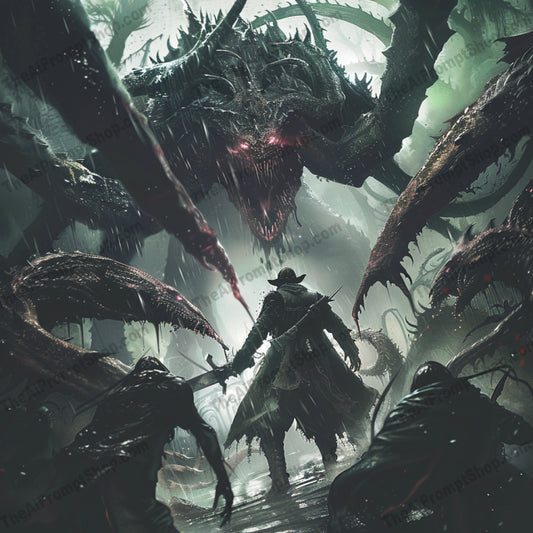 Epic Fantasy and Sci-fi Illustrations AI MidJourney Image Prompt, 8803 Character Art, midjourney, fantasy, sci-fi, illustrations, heroic, epic, action, monsters, characters, futuristic, cityscapes, adventure, storytelling, game design, intense, dramatic, vivid, creative, artwork, dynamic, compositions, Midjourney, Ai, Ai Image Prompt, Image Prompt, Prompt