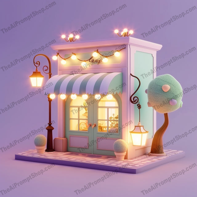 Cute Pastel Shops AI MidJourney Image Prompt, 8778 Animation & Cartoons, midjourney, cute, pastel, shopfront, shop, store, whimsical, playful, colorful, awning, soft lighting, adorable, decor, cozy, inviting, illustration, design, art, charming, sweet, kawaii, Midjourney, Ai, Ai Image Prompt, Image Prompt, Prompt