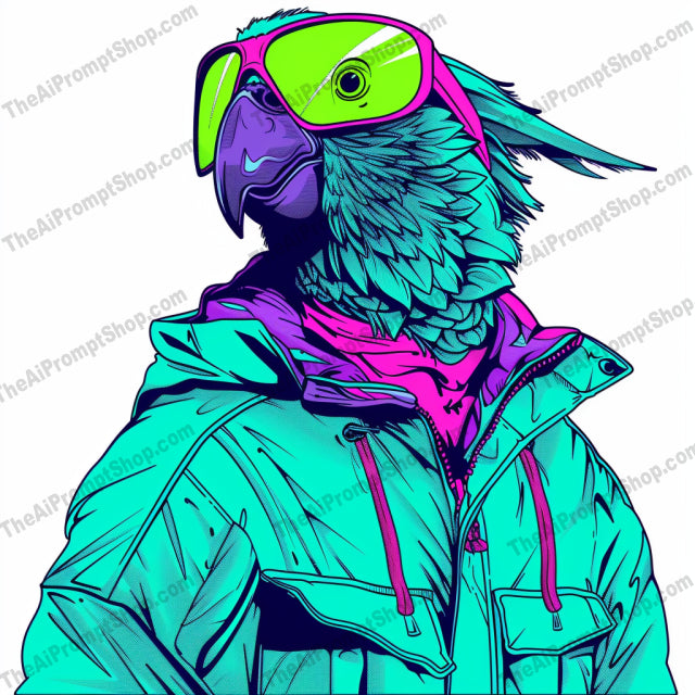 Cool Animal Portrait with Sunglasses AI MidJourney Image Prompt, 9270 Animals, midjourney, animal, cool, sunglasses, fashion, stylish, modern, digital illustration, vibrant, trendy, unique art, portrait, high-quality, contemporary, clothing, vector art, detailed, colorful, illustration, fashionable, hipster, Midjourney, Ai, Ai Image Prompt, Image Prompt, Prompt