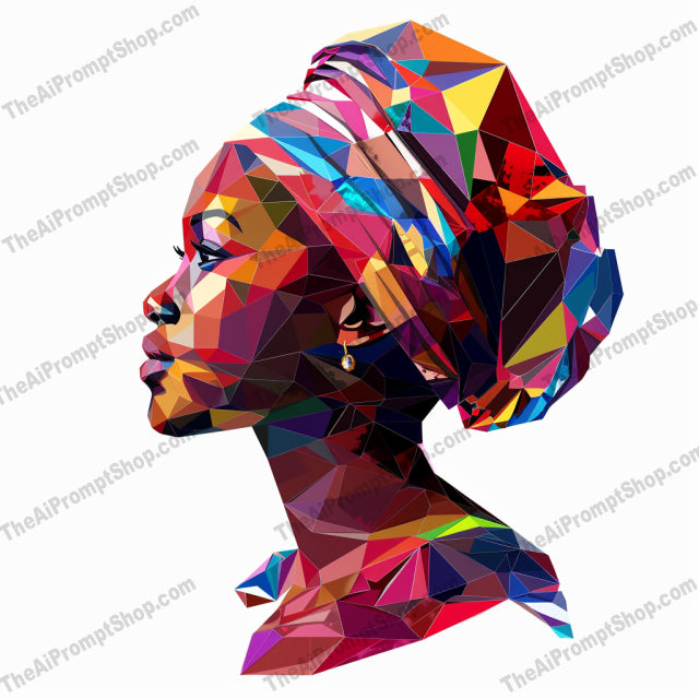 Vibrant Geometric Portrait AI MidJourney Image Prompt, 8807 Character Art, midjourney, vibrant, geometric, portrait, colorful, polygonal, artwork, modern, contemporary, visual, polygon, dynamic, striking, contrast, timeless, vivid, design, style, creative, abstract, composition, Midjourney, Ai, Ai Image Prompt, Image Prompt, Prompt