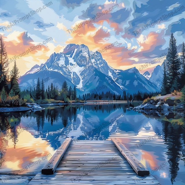 Serene Landscapes AI MidJourney Image Prompt, 9309 Landscapes & Paintings, midjourney, landscape, village, mountain, countryside, forest, stream, sunset, sunrise, nature, scenery, tranquil, serene, picturesque, detailed painting, vibrant colors, reflection, water, trees, scenic view, calming, visual art, Midjourney, Ai, Ai Image Prompt, Image Prompt, Prompt