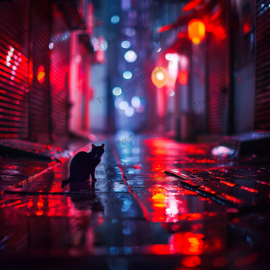 Moody Urban Nights AI MidJourney Image Prompt, 9010 Landscapes & Paintings, midjourney, moody, urban, night, city, streets, neon lights, reflection, wet streets, bokeh, quiet, serene, atmospheric, high-resolution, pavement, evening, soft lights, tranquil, rainy, nightlife, urban beauty, Midjourney, Ai, Ai Image Prompt, Image Prompt, Prompt