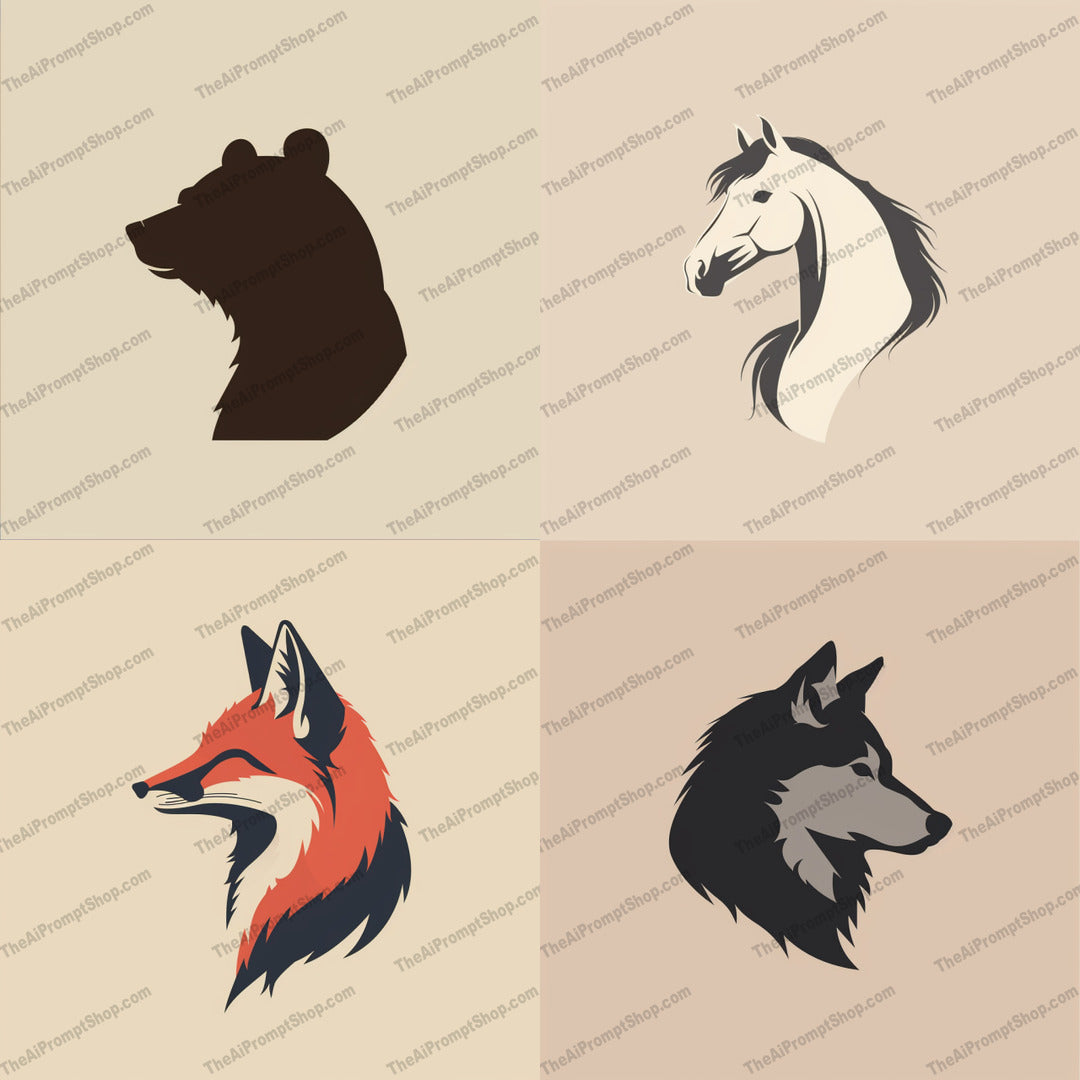 Wildlife silhouette art created from an AI image prompt.