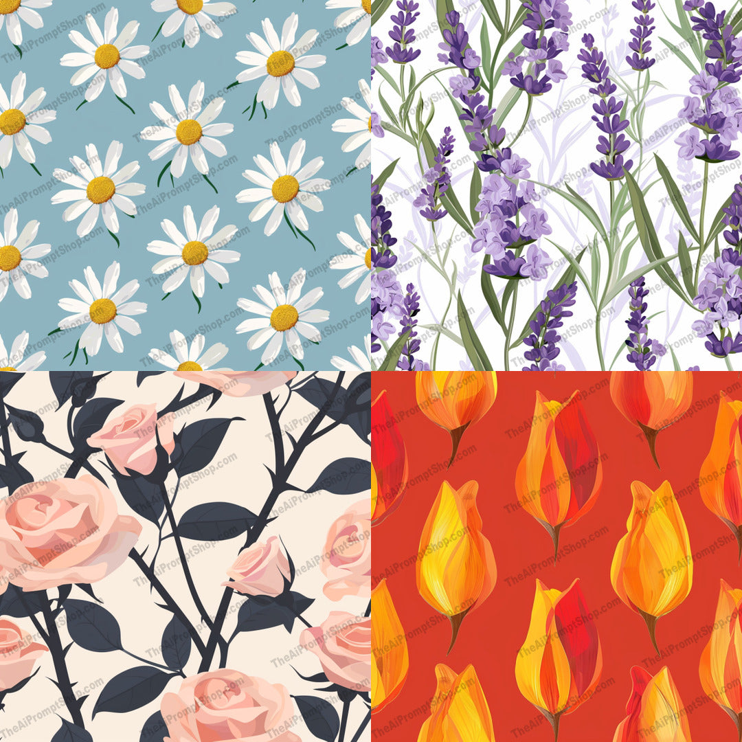 Vintage floral illustration created from an AI image prompt.