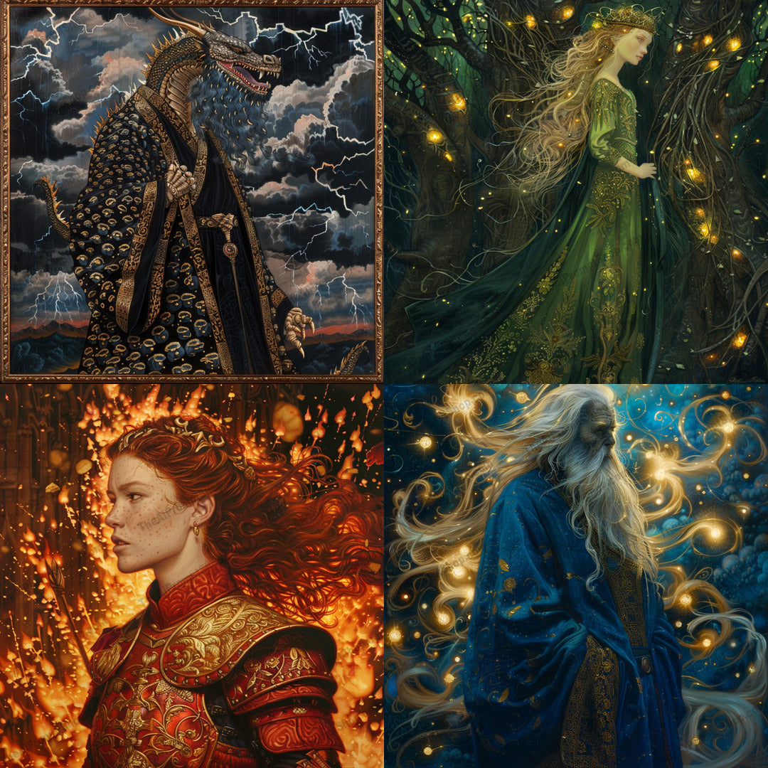 Fantasy Legends Portrait AI MidJourney Image Prompt, 8390adventure, Ai, Ai Image Prompt, artwork, detailed, epic, fairy tale, Fantasy, fantasy art, Image Prompt, imaginative, intricate, legend, magical, midjourney, mystery, myth, mythical, mythology, ornate, portrait, Prompt, regal, stunning, supernatural