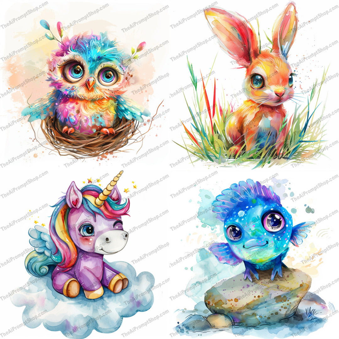 Colorful Whimsical Owl AI MidJourney Image Prompt, 8400Ai, Ai Image Prompt, Animals, art, bright, children, children's decor, colorful, decor, detailed, dreamy, enchanting, fantasy, fantasy-themed, illustration, Image Prompt, imaginative, magic, magical, midjourney, owl, owl art, playful, Prompt, vivid, whimsical