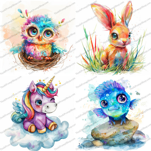 Colorful Whimsical Owl AI MidJourney Image Prompt, 8400Ai, Ai Image Prompt, Animals, art, bright, children, children's decor, colorful, decor, detailed, dreamy, enchanting, fantasy, fantasy-themed, illustration, Image Prompt, imaginative, magic, magical, midjourney, owl, owl art, playful, Prompt, vivid, whimsical
