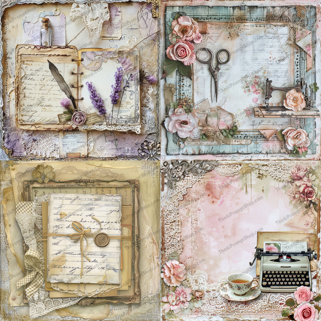 Vintage aesthetic collage illustration created from an AI image prompt.