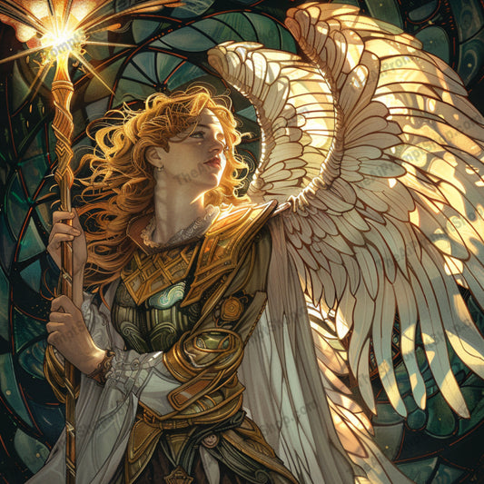 Fantasy Stained Glass Art AI MidJourney Image Prompt, 8971 Landscapes & Paintings, midjourney, fantasy, stained glass, digital art, vibrant colors, intricate details, character art, angel, wizard, pirate, knight, magical, timeless, rich colors, mystical, storytelling, ornate, heroic, mythical, legend, whimsical, Midjourney, Ai, Ai Image Prompt, Image Prompt, Prompt