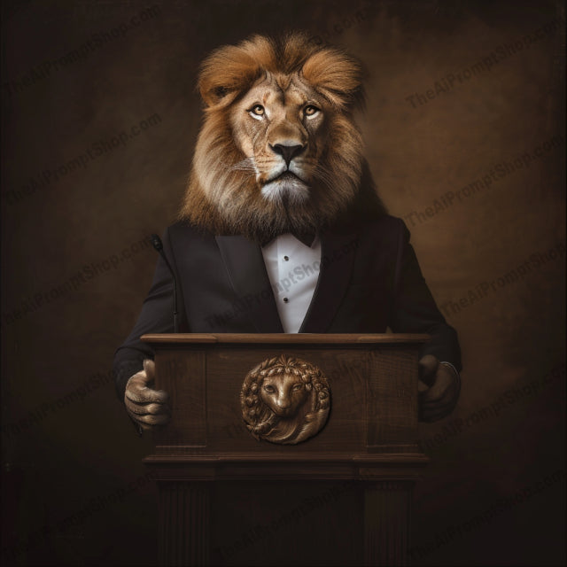 Regal Animal Portraits AI MidJourney Image Prompt, 8245animal portrait, anthropomorphic, artistic, characterful, charmingmidjourney, creative, decorative, detailed rendering, dressed animals, elegant, grand, high-quality art, majestic, noble, personality, regal, sophisticated, stylized, unique, wildlife
