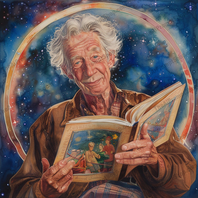 Whimsical Portrait Series AI MidJourney Image Prompt, 9671 Florals, midjourney, whimsical, portrait, celestial, dreamy, illustration, colorful, heartwarming, magical, art, fantasy, gentle, vibrant, background, galaxy, stars, nature, book, flowers, basket, puppy, Midjourney, Ai, Ai Image Prompt, Image Prompt, Prompt