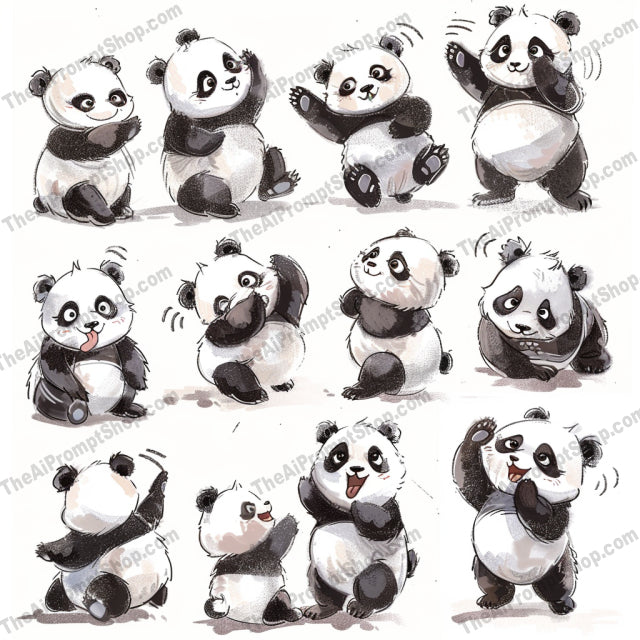 Cute Animal Characters AI MidJourney Image Prompt, 9424 Animals, midjourney, cute animals, whimsical art, animal characters, playful poses, adorable illustration, fox illustration, panda illustration, bunny illustration, cute fox, happy animals, illustrated animals, animal art, cartoon animal, sweet animals, charming illustration, joyful art, endearing characters, cute artwork, animals in action, animal expressions, Midjourney, Ai, Ai Image Prompt, Image Prompt, Prompt