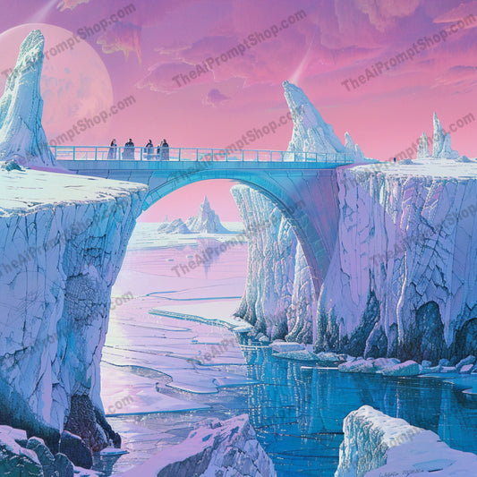 Futuristic Bridges AI MidJourney Image Prompt, 8817 Fantasy, midjourney, futuristic, bridges, digital art, sci-fi, surreal, colorful, vibrant, landscape, dramatic, adventure, wonder, digital painting, fantasy, architecture, technology, cityscape, nature, contrast, ethereal, visionary, Midjourney, Ai, Ai Image Prompt, Image Prompt, Prompt