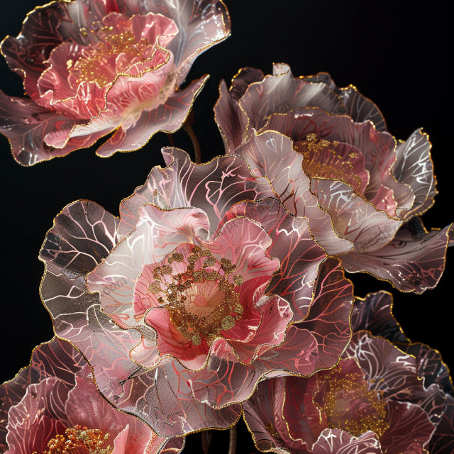 Luminous Floral Elegance AI MidJourney Image Prompt, 9636 Florals, midjourney, digital art, floral, ethereal, glowing flowers, botanical illustration, luminous, delicate petals, intricate details, beautiful blooms, fantasy flowers, artistic rendering, illuminated flora, elegant design, decorative art, vibrant colors, unique flowers, modern botanical, enchanting flora, digital illustration, art print, Midjourney, Ai, Ai Image Prompt, Image Prompt, Prompt
