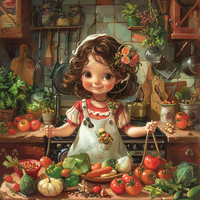 AI MidJourney Image Prompt, Childhood Enchantment, 4933Botanical abundance, chat gpt, chat gpt prompts, chatgpt, chatgpt prompts, Garden exploration, Idyllic moments, Innocent wonder, midjourney, Nature companions, Playful discoveries, Rustic kitchen scene, Storybook Illustrations, Sun-drenched foliage, Vibrant storybook scenes, Whimsical childhood