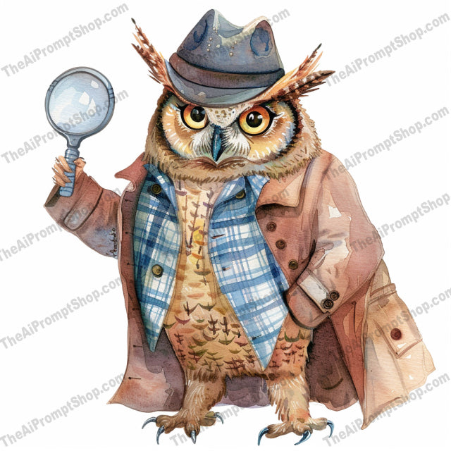 Adorable Animal Characters AI MidJourney Image Prompt, 9448 Storybook Illustrations, midjourney, adorable, animal characters, whimsical, illustration, cute outfits, intricate details, playful style, creative projects, elephant, owl, rabbit, overalls, chef hat, detective, nature, woodland creatures, character art, artwork, cartoon, Midjourney, Ai, Ai Image Prompt, Image Prompt, Prompt
