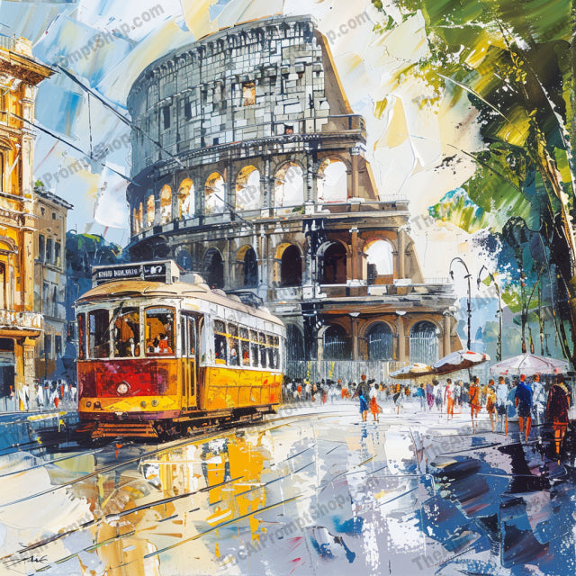 Vibrant Cityscapes AI MidJourney Image Prompt, 8336Ai, Ai Image Prompt, Architecture, Artwork, Cityscape, Colosseum, Contemporary, Dynamic Brushstrokes, Eiffel Tower, Expressionism, Gondola Ride, Iconic Landmarks, Image Prompt, Impressionism, Landscapes & Paintings, midjourney, Modern Art, Painting, Palette Knife, Prompt, Street Scene, Taxi, Tourist, Travel, Urban, Vibrant Colors