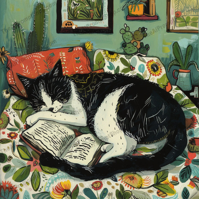 Cozy Cats in Interiors AI MidJourney Image Prompt, 8912 Animals, midjourney, cats, cozy, interior design, illustration, cat lovers, relaxation, warm colors, vibrant, serene, charming, indoor settings, contentment, detailed, whimsical, home decor, artwork, peaceful, decorative, pet, domestic cats, Midjourney, Ai, Ai Image Prompt, Image Prompt, Prompt