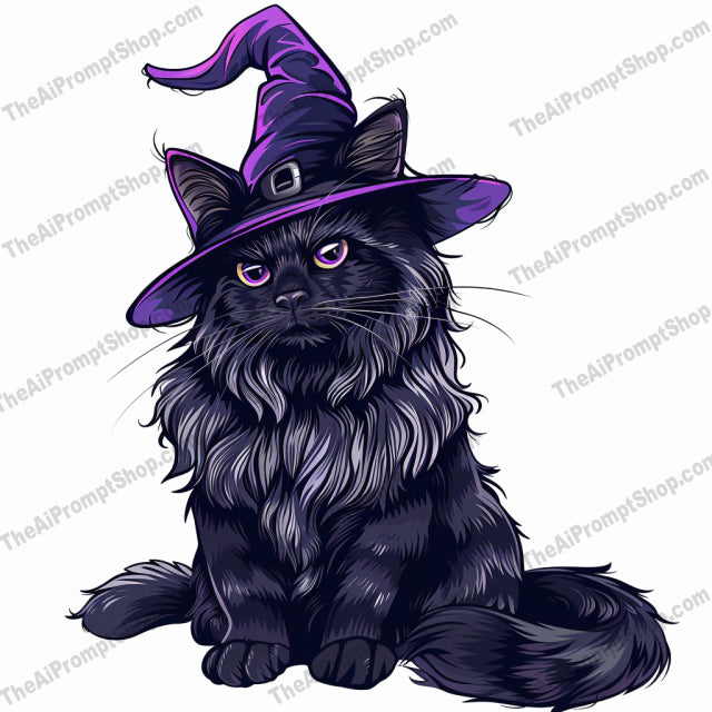 Cute Animals in Witch Hats AI MidJourney Image Prompt, 8994 Animals, midjourney, cute animals, witch hats, whimsical, illustrations, fox, black cat, raccoon, magical creatures, adorable, playful, charming, vibrant colors, fantasy, cartoon, stylized, animal art, character design, enchanted, fantastical, artwork, creative, Midjourney, Ai, Ai Image Prompt, Image Prompt, Prompt