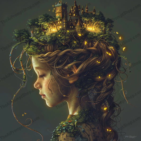 Surreal Fantasy Portrait AI MidJourney Image Prompt, 8805 Animals, midjourney, surreal, fantasy, portrait, imaginative, dream-like, whimsical, artistic, creative, glowing lights, towns, balloons, celestial bodies, underwater, vibrant, hairstyle, enchanted, magical, detailed, illustration, ethereal, Midjourney, Ai, Ai Image Prompt, Image Prompt, Prompt
