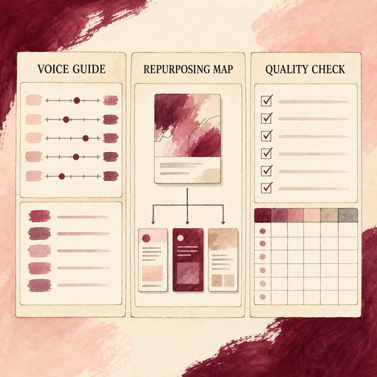 Brand Voice & Content Repurposing | AI Workflow Toolkit illustrated contents overview