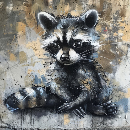Street Art Style Animal Portrait AI MidJourney Image Prompt, 8872 Animals, midjourney, street art, animal portrait, raccoon art, expressive eyes, mixed media, urban art, whimsical, textured painting, graffiti style, wildlife, vibrant colors, outdoor art, detailed fur, artistic illustration, creative, modern art, stylized animal, urban wildlife, edgy art, unique design, Midjourney, Ai, Ai Image Prompt, Image Prompt, Prompt
