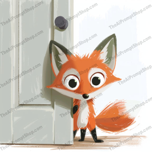 Adorable Forest Animals Peeking AI MidJourney Image Prompt, 9546 Storybook Illustrations, midjourney, forest animals, cute animals, digital illustration, whimsical art, woodland creatures, peeking animals, heartwarming illustration, charming style, playful design, kids art, adorable creatures, fox illustration, elephant illustration, rabbit illustration, door, curious animals, animal characters, children's book art, storybook illustration, cartoon style, Midjourney, Ai, Ai Image Prompt, Image Prompt, Prompt