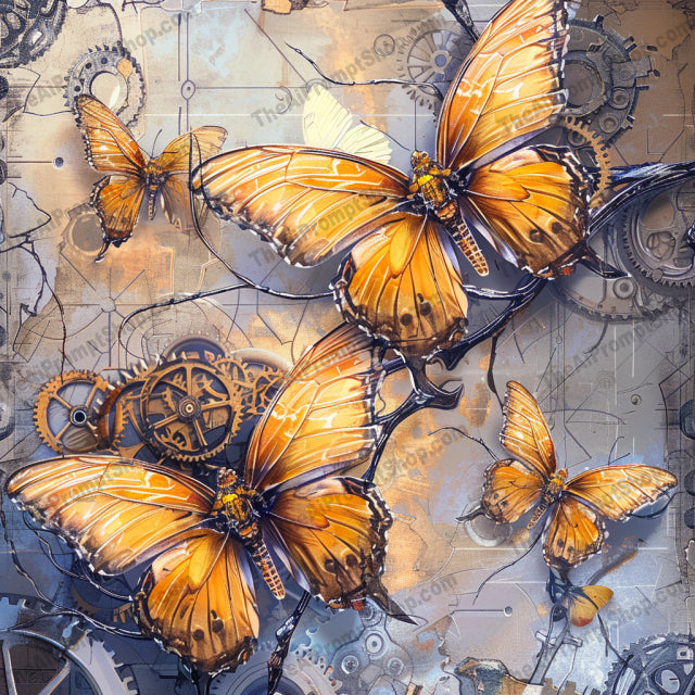 Steampunk Fantasy AI MidJourney Image Prompt, 9661 Fantasy, midjourney, steampunk, fantasy, gears, crystals, mechanical, butterflies, mushrooms, futuristic, intricate, vibrant, metallic, organic, imaginative, scene, art, design, surreal, technology, nature, creative, Midjourney, Ai, Ai Image Prompt, Image Prompt, Prompt