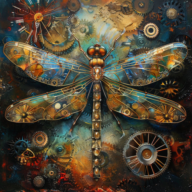 Steampunk Animal and Floral Artwork AI MidJourney Image Prompt, 9506 Fantasy, midjourney, steampunk, owl, dragonfly, flower, hummingbird, mechanical, intricate, artwork, fantasy, nature, gears, cogs, vintage, retro, detailed, whimsical, steampunk art, machine, rustic, natural forms, Midjourney, Ai, Ai Image Prompt, Image Prompt, Prompt