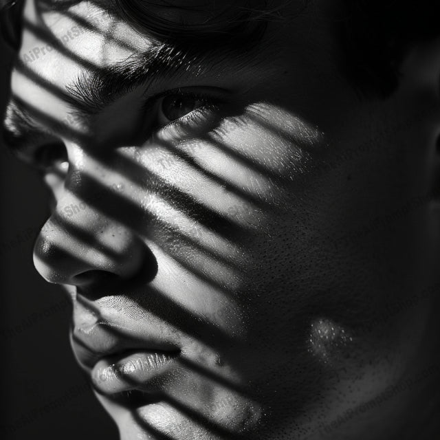 Dramatic Black and White Silhouette AI MidJourney Image Prompt, 8965 Isometrics & Icons, midjourney, black and white, silhouette, dramatic lighting, contrast, textures, emotions, depth, timeless, classic, artistic, fine art, shadows, detail, monochrome, portrait, expressive, moody, intensity, photo art, visual art, Midjourney, Ai, Ai Image Prompt, Image Prompt, Prompt