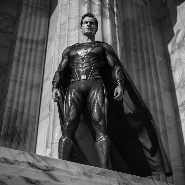 Epic Superhero Stance AI MidJourney Image Prompt, 8964 Animation & Cartoons, midjourney, superhero, black-and-white, dramatic, powerful, hero, artwork, epic, stance, atmospheric, captivating, magnificence, vigilante, comic, scenic, monochrome, visual, intensity, striking, graphic, heroic, action, Midjourney, Ai, Ai Image Prompt, Image Prompt, Prompt