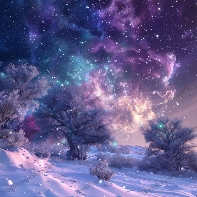 Cosmic Nightscapes AI MidJourney Image Prompt, 8748 Landscapes & Paintings, midjourney, cosmic, nightscapes, starry sky, snowy terrain, winter trees, deep canyon, flowing lava, vibrant sky, mesmerizing hues, environmental elements, nature, landscapes, digital art, scenic, galaxy, space, night, beautiful, fantasy, surreal, Midjourney, Ai, Ai Image Prompt, Image Prompt, Prompt