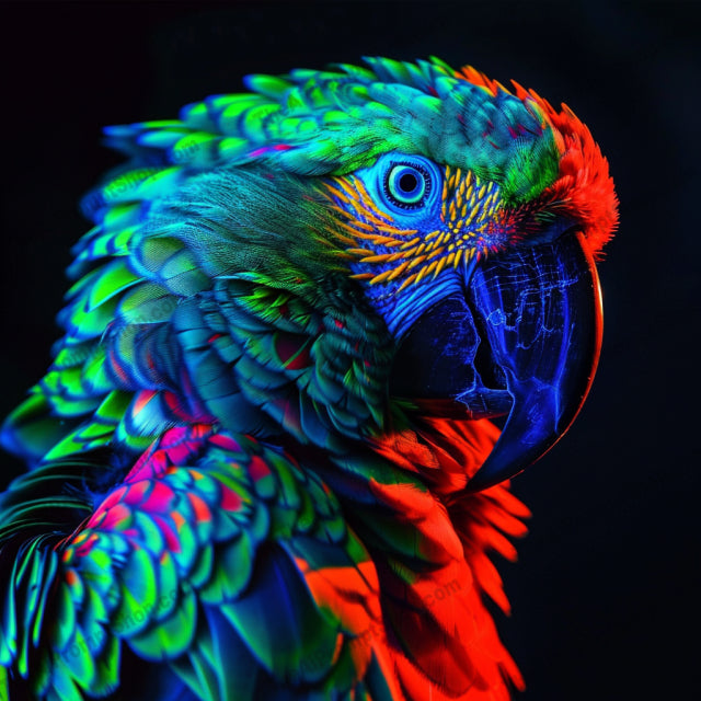 Vibrant Neon Animals AI MidJourney Image Prompt, 9371 Florals, midjourney, vibrant, neon, animals, butterfly, fish, parrot, colorful, high-definition, ultra-glossy, intricate details, textures, artwork, digital illustration, bright colors, nature, wildlife, eye-catching, aesthetic, decorative, visual art, Midjourney, Ai, Ai Image Prompt, Image Prompt, Prompt
