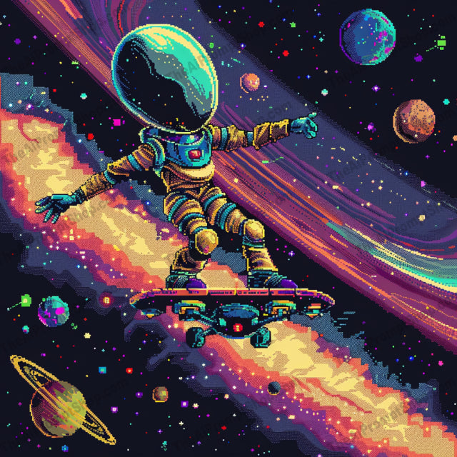 Pixel Art Collage AI MidJourney Image Prompt, 9527 Futuristic, midjourney, pixel art, retro, futuristic, racing, dragon, cybernetic, soldier, astronaut, cosmic, vibrant, detailed, classic, video game graphics, mythical, space, cyberpunk, fantasy, high-speed, technology, alien planets, adventure, Midjourney, Ai, Ai Image Prompt, Image Prompt, Prompt